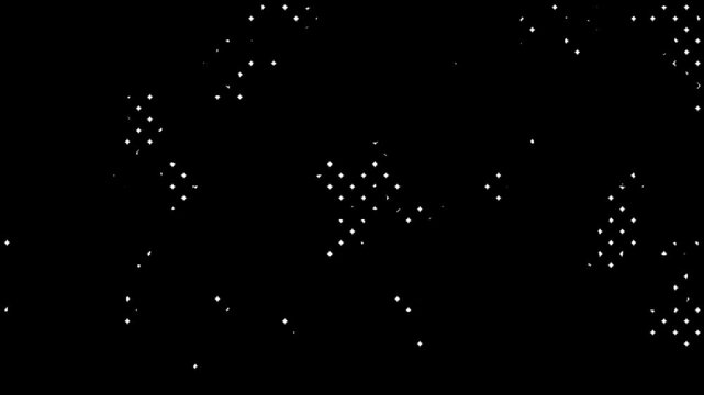Animated futuristic black background with random dots, dynamic grids and led halftone pattern. 4k seamless loop featuring moire textures, data visualization and tech motion, animation background,
