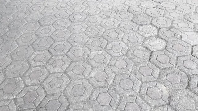 Hexagonal Paving Blocks Floor Texture Background