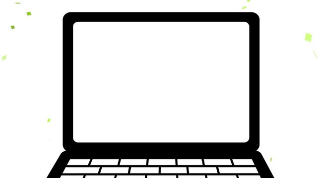 パソコン, スマホ, PC, 紙吹雪, 集中線, 効果線, 漫画, ノートパソコン, コンピュータ, ノート, テクノ, ビジネス, モニター, サイバー, コミュニケーション, オフィス, ネットワーク, 鍵盤, 正月, クリスマス, メリークリスマース, 携帯, 電話, ハロウィン, Personal computer, smartphone, PC, confetti, speed line