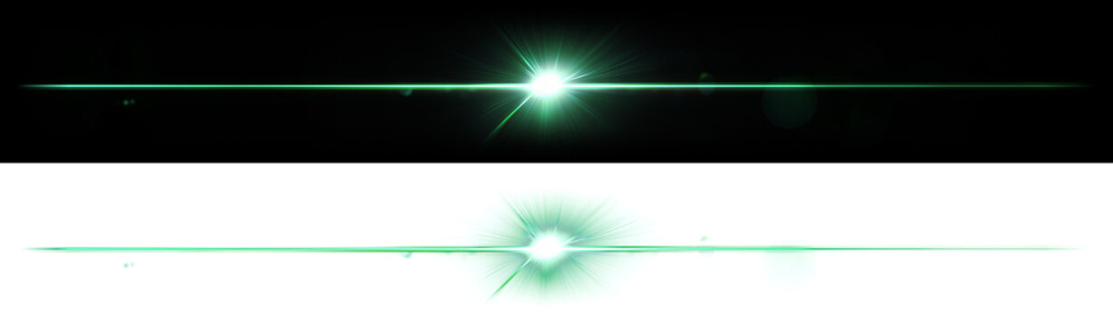 Green matrix light streak with clean horizontal trailing paths for digital security agency banners and futuristic programming layout overlays with transparent background.
