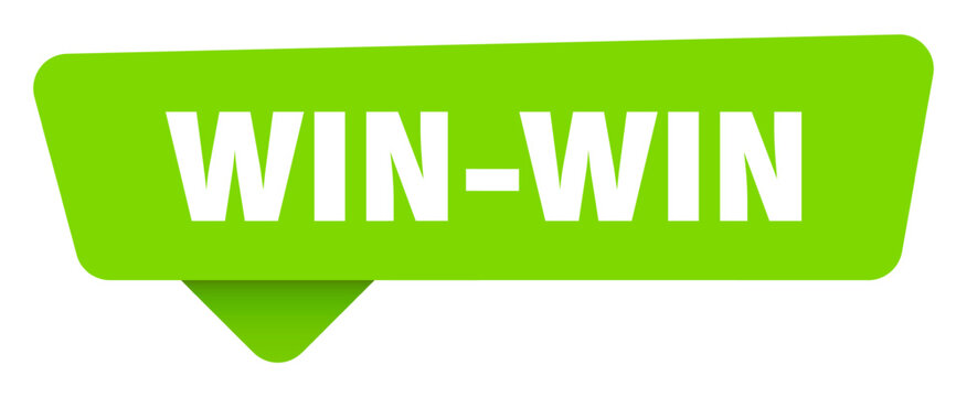 win-win green sign isolated on transpatent background. win-win sticker