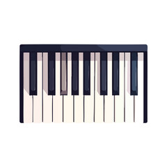 Fototapeta premium A close up digital illustration of a musical piano keyboard.