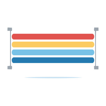 Four horizontal progress bars in flat design