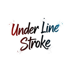 Fototapeta premium Under line stroke text effect with red black