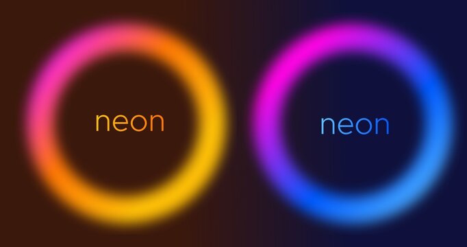 Abstract neon glowing circles futuristic background with abstract futuristic gradient background wallpaper luminescent creative illustration contrast presentation backdrop composition