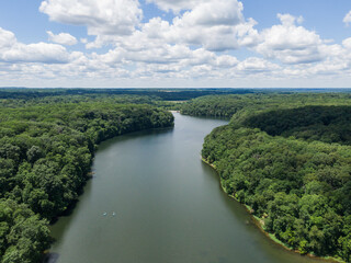 Fototapeta premium Lake Griffy Summer Bloomington, Indiana