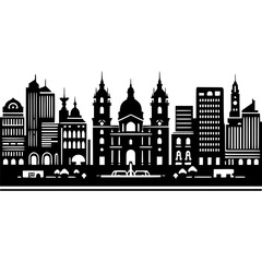 Fototapeta premium Ecuador Skyline Vector Icon
