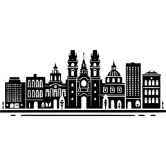 Obraz premium Ecuador Skyline Vector Icon