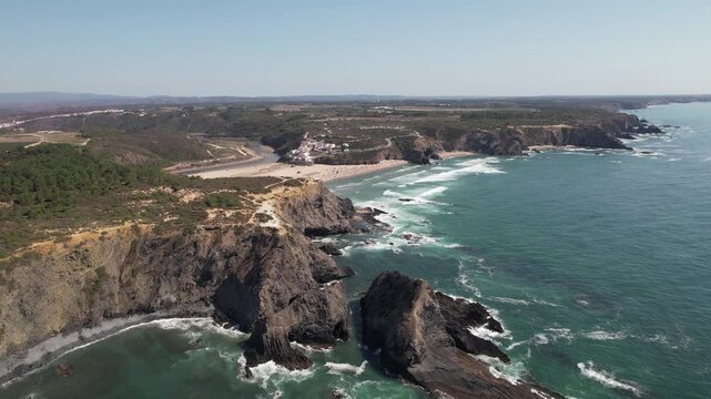 Aerial View of Odeceixe in Portugal