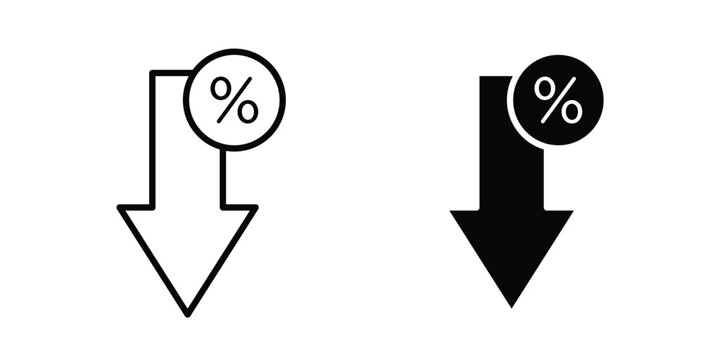Percent down icon