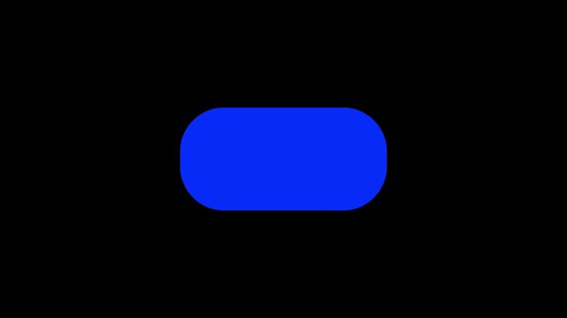 Abstract blue liquid blob morphing and floating with smaller droplets on a solid black background. Smooth fluid animation.