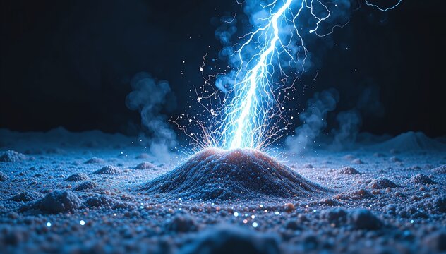 Lightning Strike Sand Fulgurite Formation Frozen Microsecond Glass Tube Science