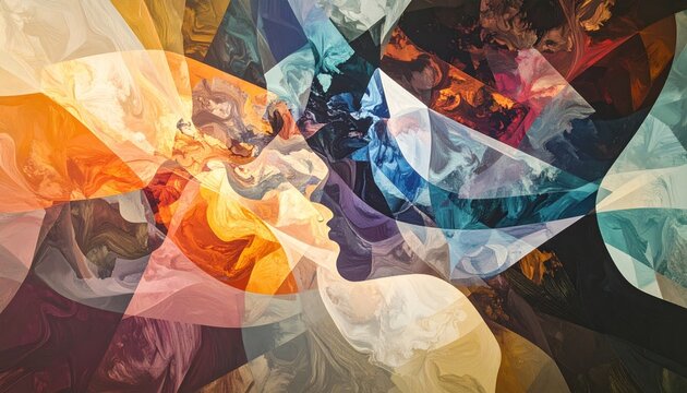 Abstract Mindscape - A Kaleidoscope of Thoughts and Emotions.