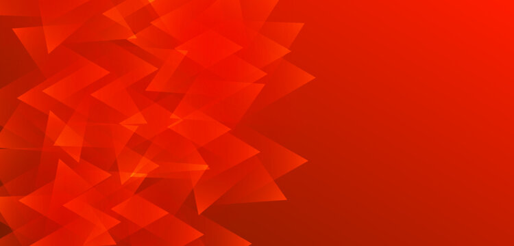 Vibrant red low poly background with dynamic geometric composition.