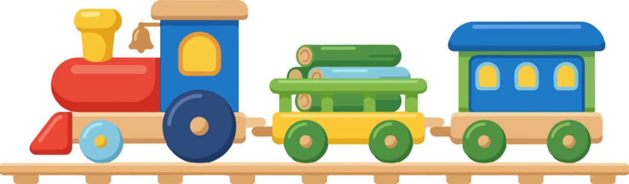 Toy Train with Cars.