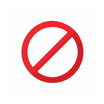 Red flat design zero icon