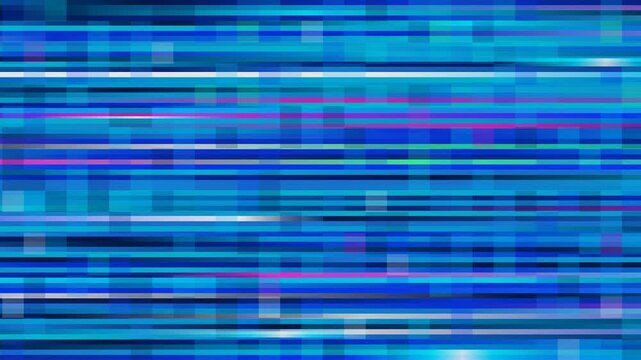 Corrupted MP4 Video File Simulation with Horizontal Digital Compression Artifacts