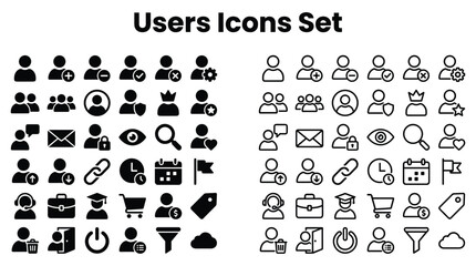 Fototapeta premium Collection of diverse user icons set for interface design purposes