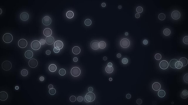 Abstract dark background with glowing bokeh circles, a visually appealing and serene digital art illustration