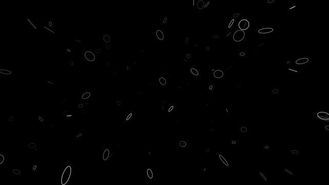 Abstract shimmering light particles gently float and dance in the dark void creating a mesmerizing and ethereal visual effect