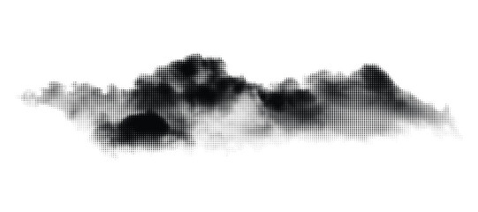 Black dot pattern mountain shape as creative graphic element vector ©  MVectors