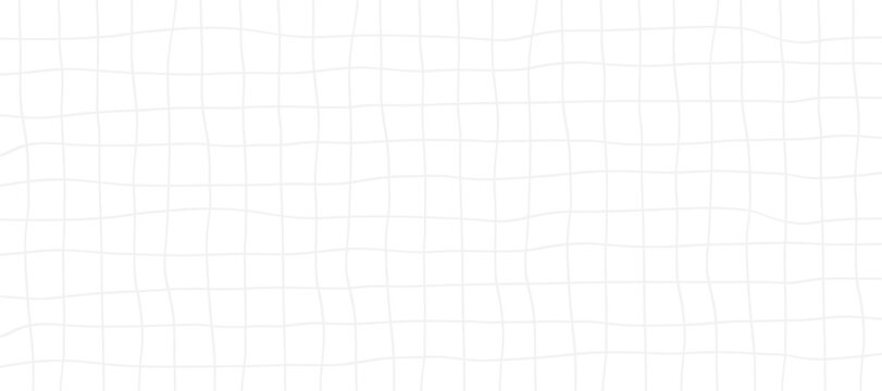 White hand drawn wavy grid pattern design vector illustration