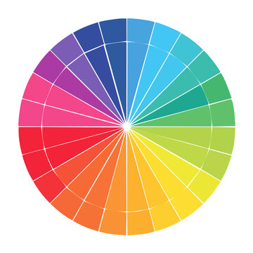 Flat color wheel vector illustration