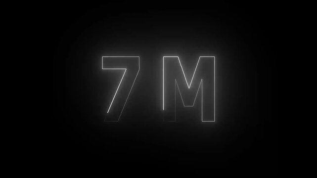 '7M' logo inside, perfect for minimalist branding videos, digital effects, and professional video openers.