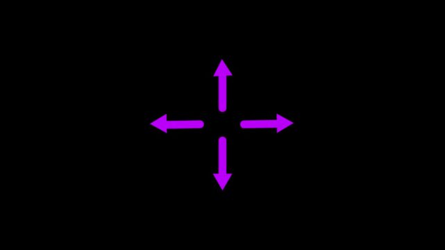 Four arrows corner four arrows expand Outline icon animation.arrows all directions icon.arrow icon in trendy flat icon.minimalist icon composed .