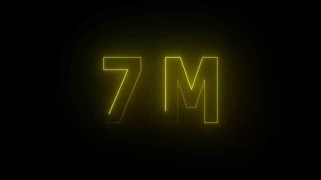  '7M' logo inside, perfect for minimalist branding videos, digital effects, and professional video openers.