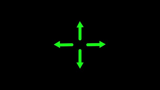 Four arrows corner four arrows expand Outline icon animation.arrows all directions icon.arrow icon in trendy flat icon.minimalist icon composed .