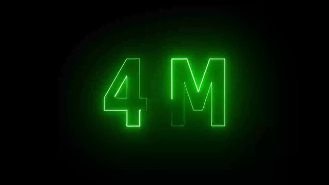  '4M' logo inside, perfect for minimalist branding videos, digital effects, and professional video openers.