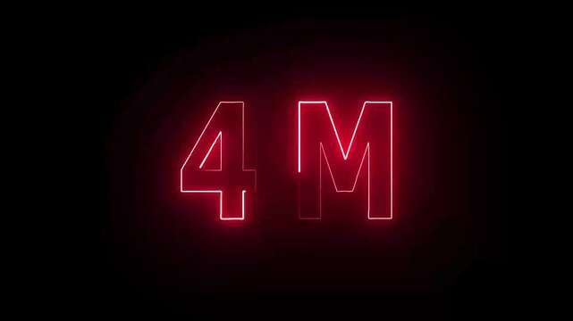  '4M' logo inside, perfect for minimalist branding videos, digital effects, and professional video openers.