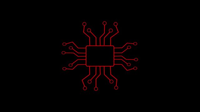 Computer processor digital AI logo with futuristic technology . Chat with AI or chip 3d artificial intelligence technology. Machine Learning, Neural Network, Digital Connections.