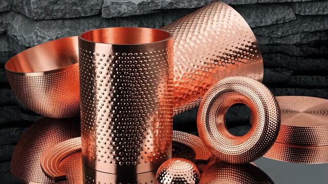 Controlled laser etching forms intricate dimples on copper material optimizing lubrication properties and reducing friction for specialized engineering uses.