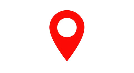 Obraz premium Red map location pin icon for navigation and travel isolated on transparent background