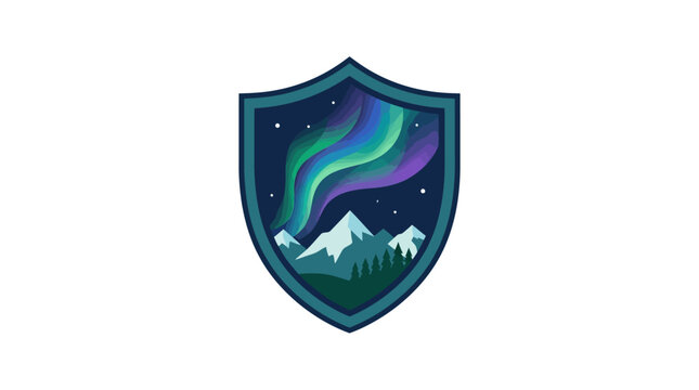 aurora borealis shield logo