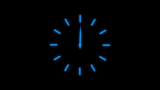 White Clock Rotate 360 Degrees in Seamless Loop Alpha Channel. Elegant Analog Watch Movement Animation for Technology Background