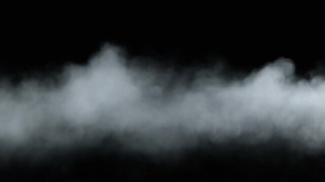 Abstract smoke waves and atmospheric texture seamless loop. Blue grey mist swirling in symmetrical patterns. Dark background with soft glowing vapor. Cinematic fog motion for visual effects.