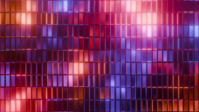 Abstract sci fi background glowing glass grid 3d animation seamless loop