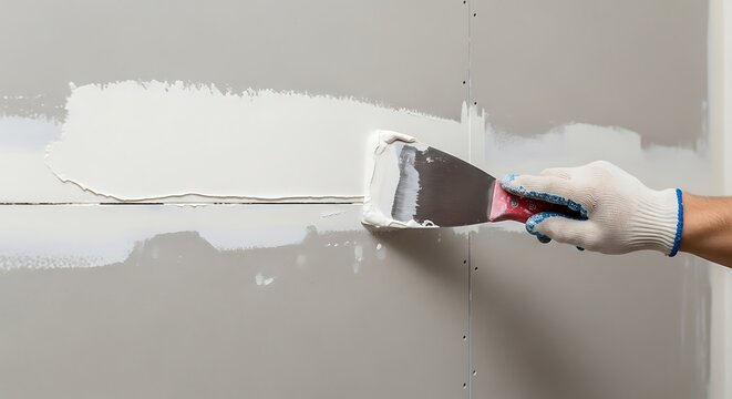 Hand Applying Joint Compound to Drywall Seam