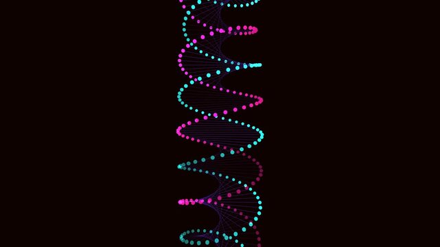 alien geometric dna helix 3d
