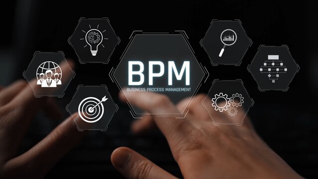 Business Process Management concept showing workflow analysis, process optimization, team collaboration, automation, and performance improvement Marrow