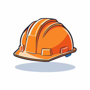 Orange Hard Hat Illustration