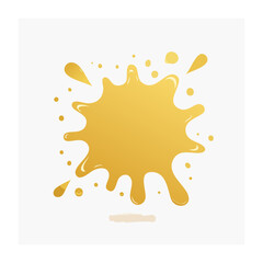Fototapeta premium Flat design yellow sun icon with rays