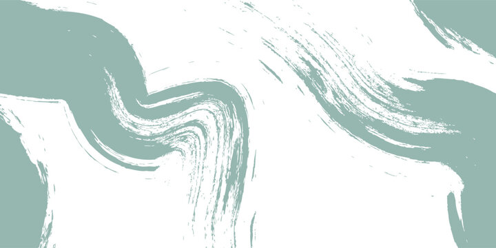 Teal green with grunge brush stroke. Abstract simple textured speckles on white background