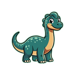 Fototapeta premium Brontosaurus mascot logo vector design templates simple and modern