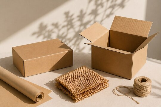 Sustainable Packaging Mockup Scene