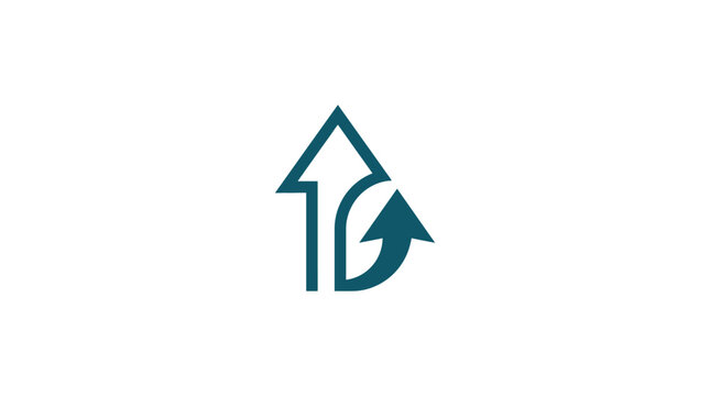 Green Arrow Logo Design Symbol.