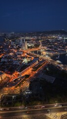 Fototapeta premium Cartagena de Noche: Centro Histórico, Videos D-Log M y Fotos | Night in Historic Walled City, Aerial Architecture, 4K Flat Profile, Low Light Footage, Colombia.